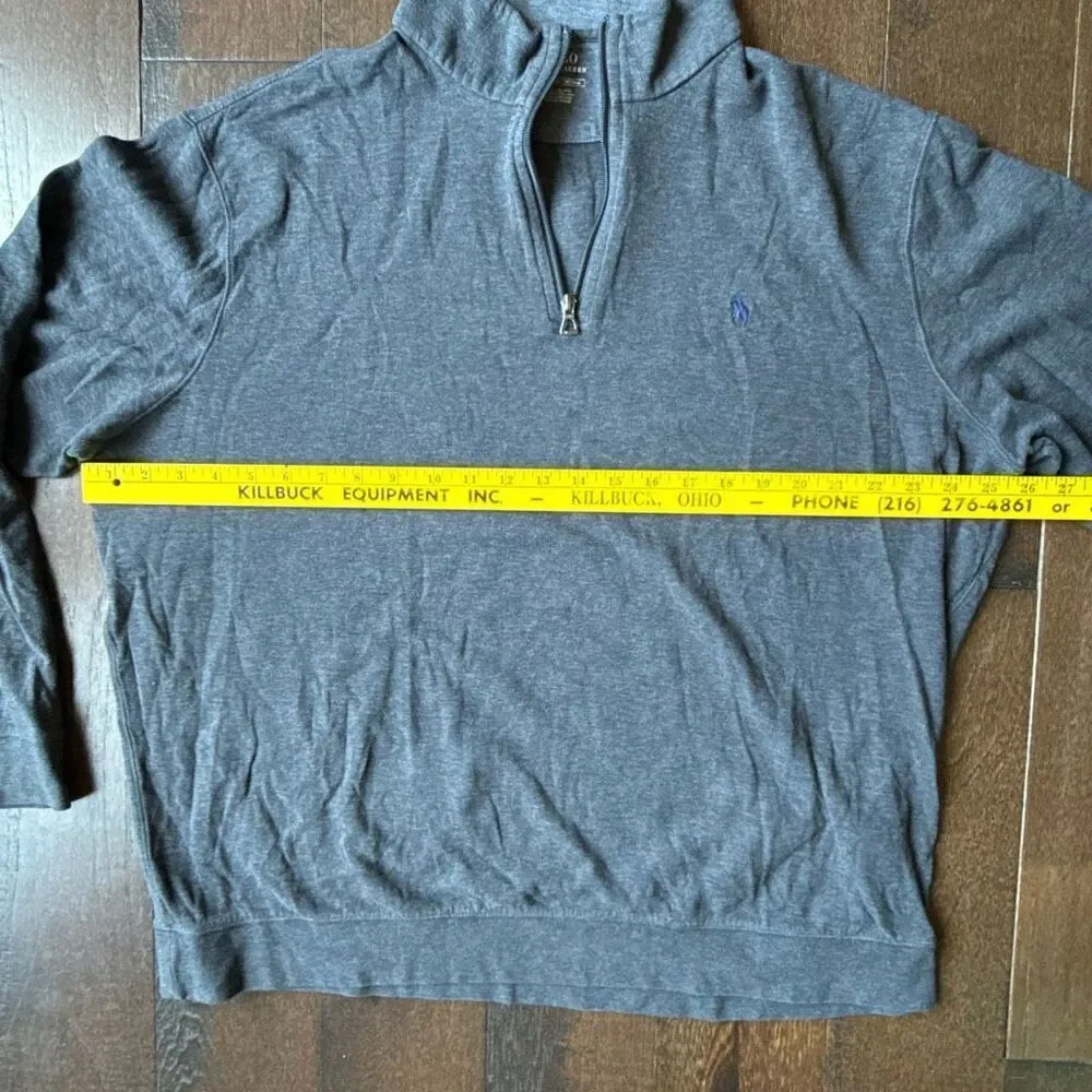 Polo Ralph Lauren men’s quarter zip long sleeved shirt size XL gray pullover pre